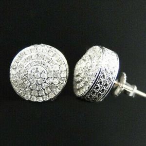Gorgeous Stud Earrings Women 925 Silver Cubic Zirconia Jewelry Gift A Pair/set